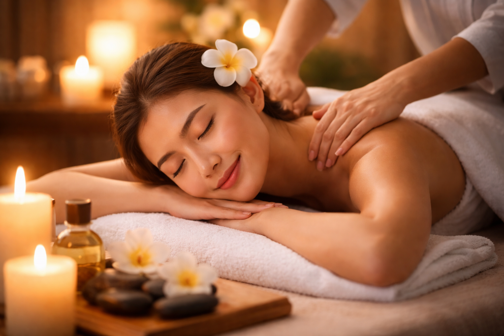 Entspannende Thai Massage zur Lösung von Verspannungen