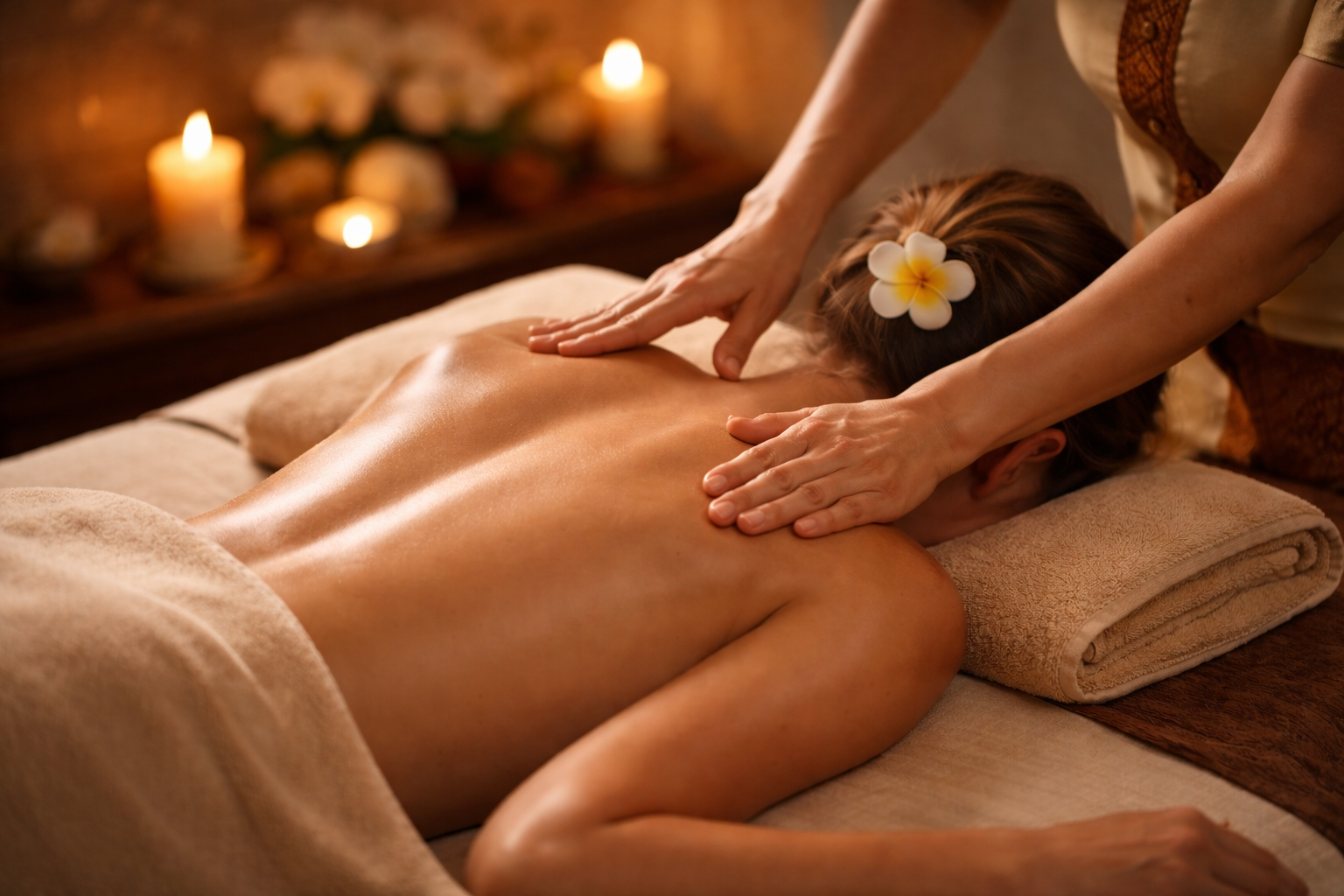 Rückenmassage zur Lösung von Verspannungen im Rückenbereich